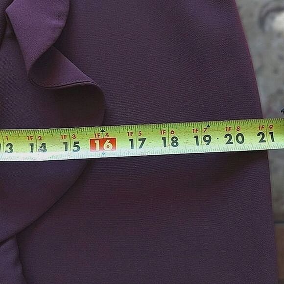 Contemporaine plum fit and flare ruffle midi skirt - Picture 9 of 11